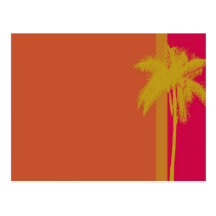 Palm Tree Orange Post Cards