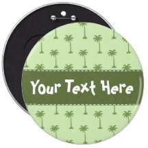 Palm Tree Pattern Pinback Buttons