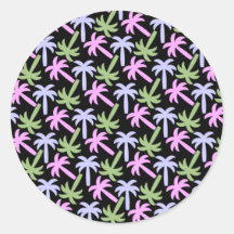 palm tree pattern stickers