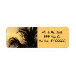Palm Tree Sunset Return Address Labels