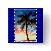 Palm Tree Sunset Stamp