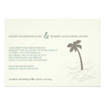 Palm tree -wedding invitation