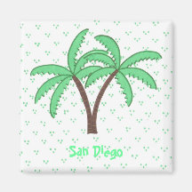 Palm Trees 2, San Diego Refrigerator Magnet
