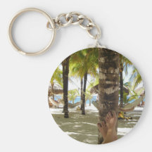Palm Trees and Hammock Keychain