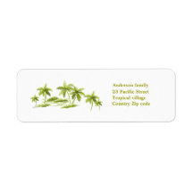 Palm trees Avery Label