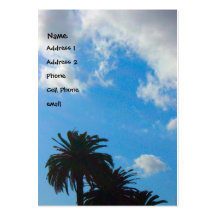 palm trees business card