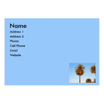 palm trees business card template