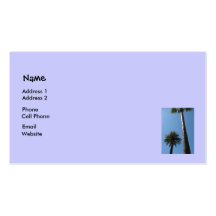Palm Trees Business Card Templates