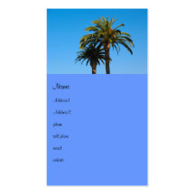 palm trees business card templates