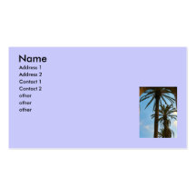 palm trees business cards