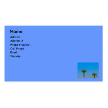 palm trees business cards
