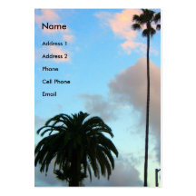 palm trees business cards