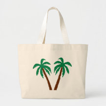 Palm trees canvas bag