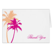 Palm Trees Custom Thank You Notes cards