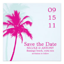 Palm Trees Wedding Save the Date Announcements