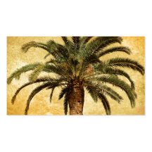 Palmier tropical vintage modèles de cartes de visite