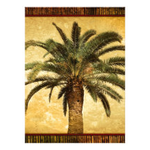 Palmier tropical vintage faire-parts