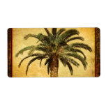 Palmier vintage - modèle customisé tropical étiquettes d’expédition