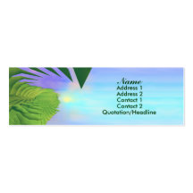 Palms Above - Skinny Business Card Templates