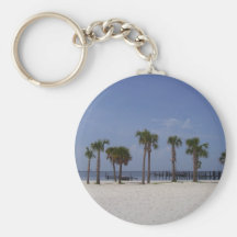 Palms on a Beach Keychains