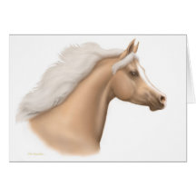 Palomino Arabian Horse Card