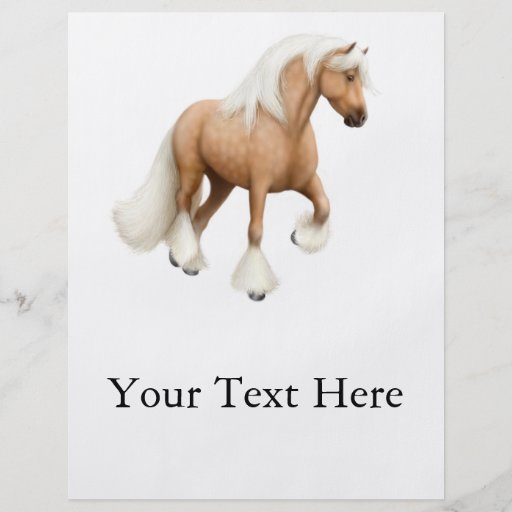 Palomino Gypsy Cob Horse Flyer