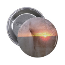 Palomino Horse in Sunrise Pin