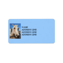 Palomino Horse Your Background Colour - Western Labels