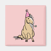 Palomino Party Pony Fridge Magnet