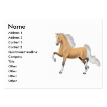 Palomino Saddlebred Horse Business Card