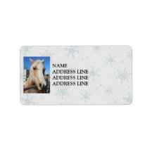 Palomino Snowflakes Background - Western Labels