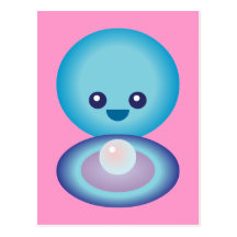 Palourde heureuse de Kawaii Cartes Postales