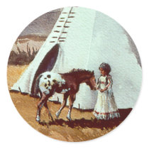 PALS by SHARON SHARPE Round Stickers