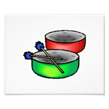 pan drums with mallets music percussion.png photographic print