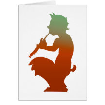 Pan Satyr Flöte flute Karten