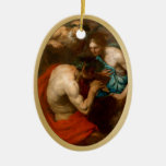 Pan - The Music Lesson - With Gold Frame - 2 Christmas Ornament