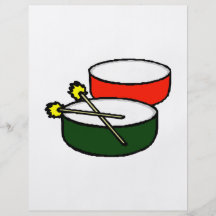 pan white head red green drums with mallets.png flyer