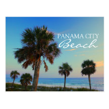 Panama City Beach, Florida Palm Trees Sunset Post Cards