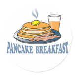 Pancake Bacon Juice Fundraiser Stickers