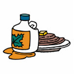 pancakes and maple syrup photo sculptures
