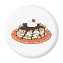 Pancakes Chocolate Refrigerator Magnet