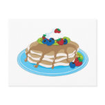 Pancakes Fruit Postcard