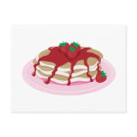 Pancakes Strawberry Post Card