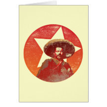 Pancho Villa Vintage Red Star Greeting Cards