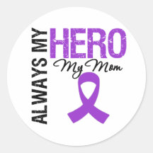 Pancreatic Cancer Always My Hero My Mom Stickers