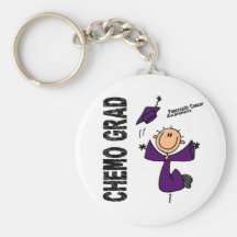 Pancreatic Cancer CHEMO GRAD 1 Key Chain