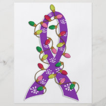 Pancreatic Cancer Christmas Lights Ribbon Personalized Flyer