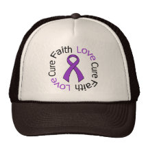 Pancreatic Cancer Faith Love Cure Mesh Hats