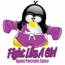 Pancreatic Cancer Fighting Penguin Acrylic Cut Out