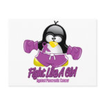 Pancreatic Cancer Fighting Penguin Post Card
